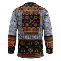 Cameroon Toghu Ethnic Heritage Hockey Jersey Traditional Bamenda Embroidery Style - African Tribal Motifs