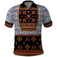 Cameroon Toghu Ethnic Heritage Polo Shirt Traditional Bamenda Embroidery Style - African Tribal Motifs