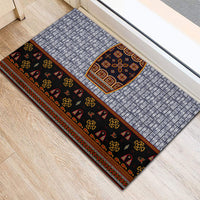 Cameroon Toghu Ethnic Heritage Rubber Doormat Traditional Bamenda Embroidery Style - African Tribal Motifs