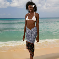 Cameroon Toghu Ethnic Heritage Sarong Traditional Bamenda Embroidery Style - African Tribal Motifs