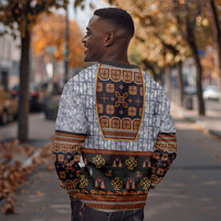 Cameroon Toghu Ethnic Heritage Sweatshirt Traditional Bamenda Embroidery Style - African Tribal Motifs