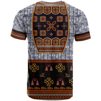 Cameroon Toghu Ethnic Heritage T shirt Traditional Bamenda Embroidery Style - African Tribal Motifs