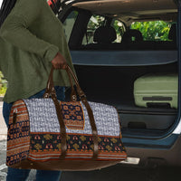 Cameroon Toghu Ethnic Heritage Travel Bag Traditional Bamenda Embroidery Style - African Tribal Motifs