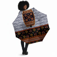 Cameroon Toghu Ethnic Heritage Umbrella Traditional Bamenda Embroidery Style - African Tribal Motifs
