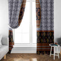 Cameroon Toghu Ethnic Heritage Window Curtain Traditional Bamenda Embroidery Style - African Tribal Motifs