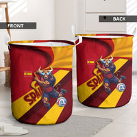 Spain Football Laundry Basket Spanish Soccer Team Flag Bull Mascot