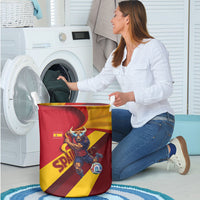 Spain Football Laundry Basket Spanish Soccer Team Flag Bull Mascot