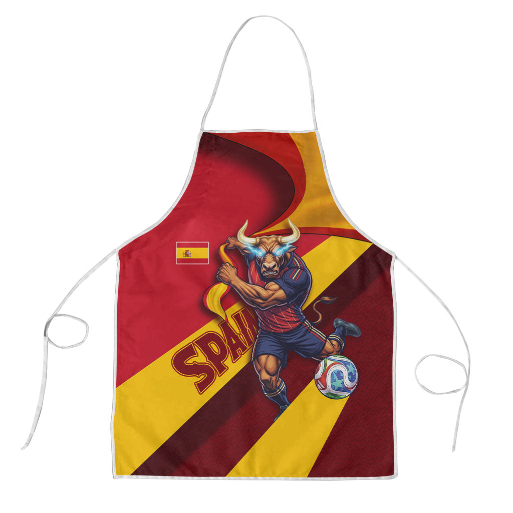 Spain Football Apron Spanish Soccer Team Flag Bull Mascot