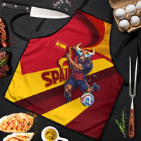 Spain Football Apron Spanish Soccer Team Flag Bull Mascot