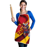 Spain Football Apron Spanish Soccer Team Flag Bull Mascot