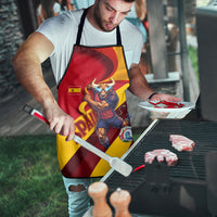 Spain Football Apron Spanish Soccer Team Flag Bull Mascot