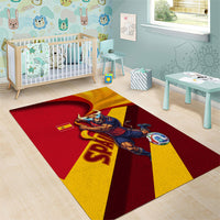 Spain Football Area Rug Spanish Soccer Team Flag Bull Mascot