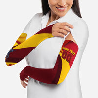 Personalized Spain Football Arm Sleeves Spanish Soccer Team Flag Bull Mascot