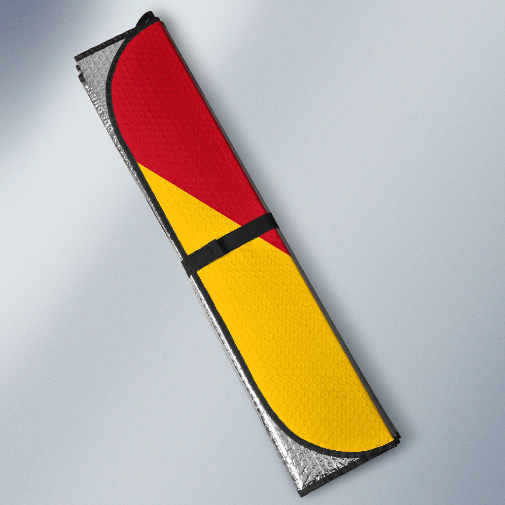 Spain Football Auto Sun Shade Spanish Soccer Team Flag Bull Mascot