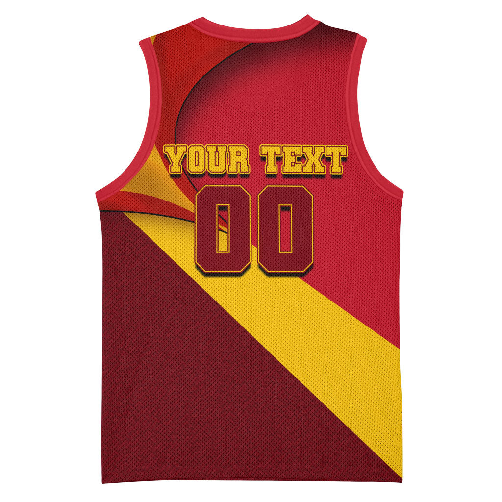 Personalized Spain Football Basketball Jersey Spanish Soccer Team Flag Bull Mascot