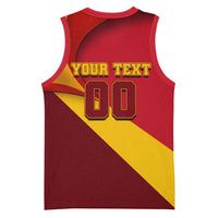 Personalized Spain Football Basketball Jersey Spanish Soccer Team Flag Bull Mascot