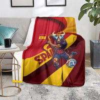 Spain Football Blanket Spanish Soccer Team Flag Bull Mascot