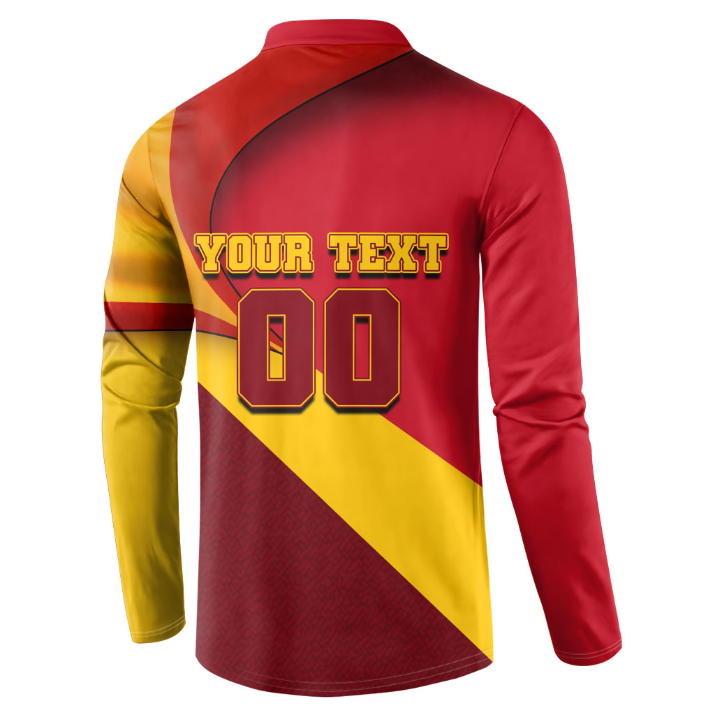 Personalized Spain Football Button Sweatshirt Spanish Soccer Team Flag Bull Mascot