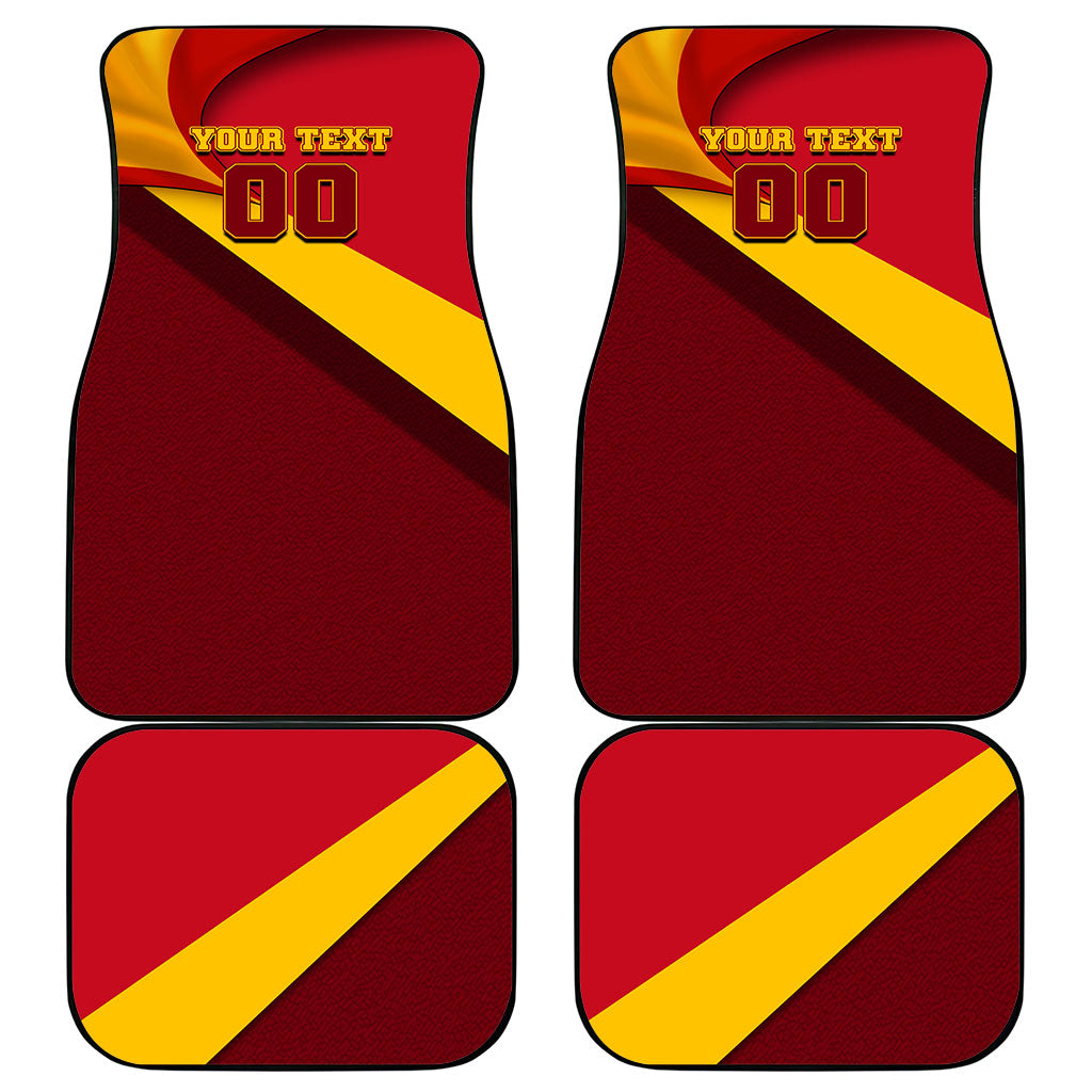 Personalized Spain Football Car Mats Spanish Soccer Team Flag Bull Mascot