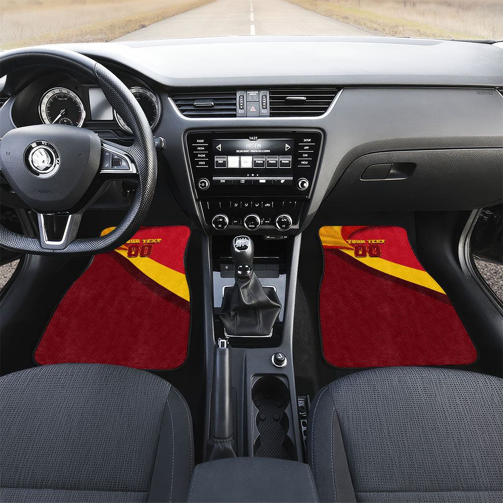 Personalized Spain Football Car Mats Spanish Soccer Team Flag Bull Mascot