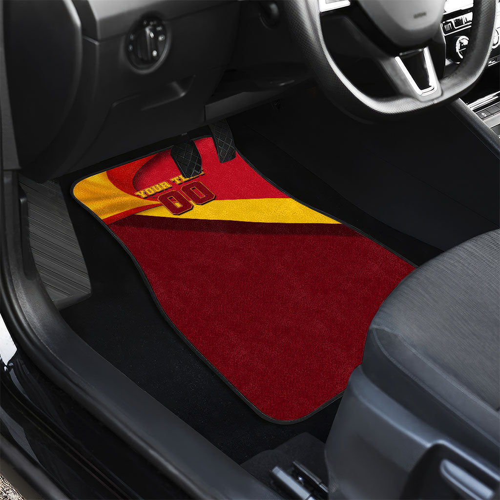 Personalized Spain Football Car Mats Spanish Soccer Team Flag Bull Mascot