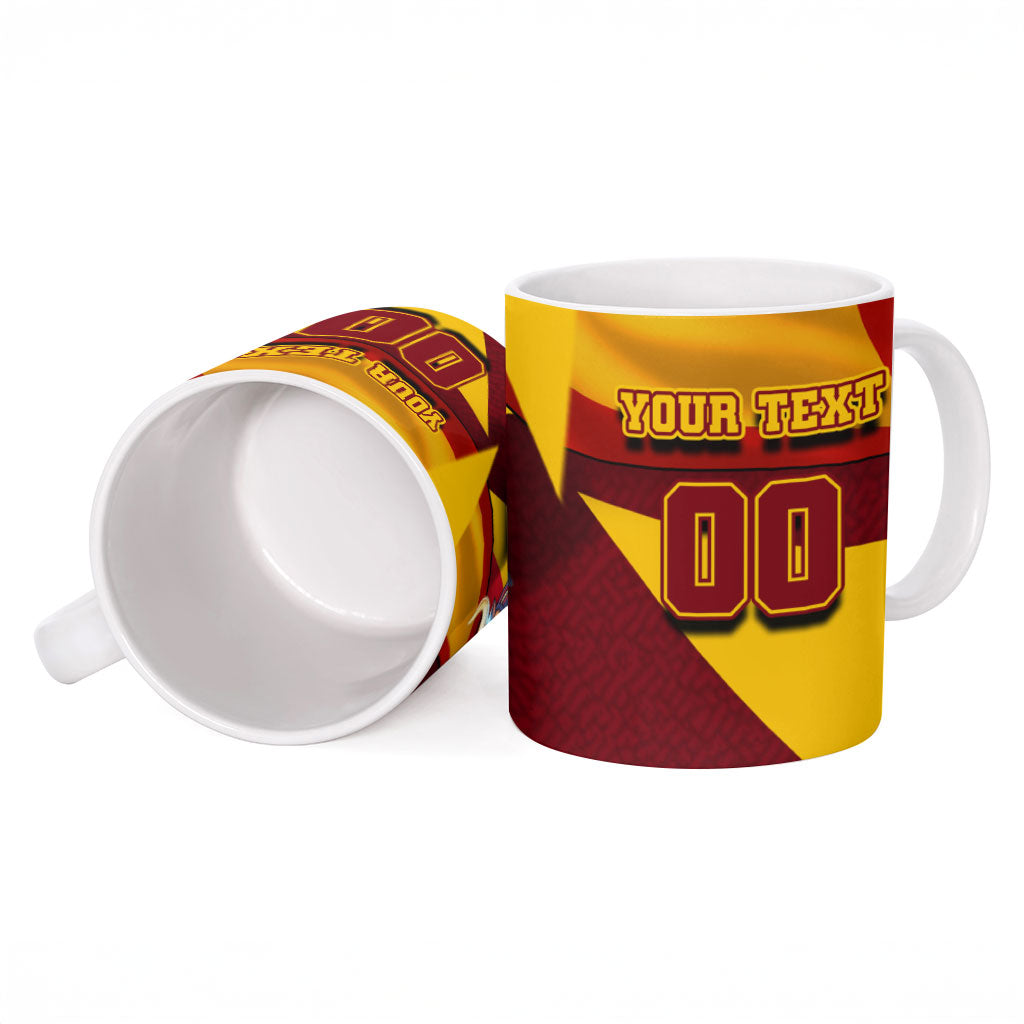 Personalized Spain Football Ceramic Mug Spanish Soccer Team Flag Bull Mascot