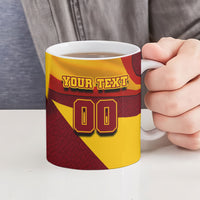 Personalized Spain Football Ceramic Mug Spanish Soccer Team Flag Bull Mascot