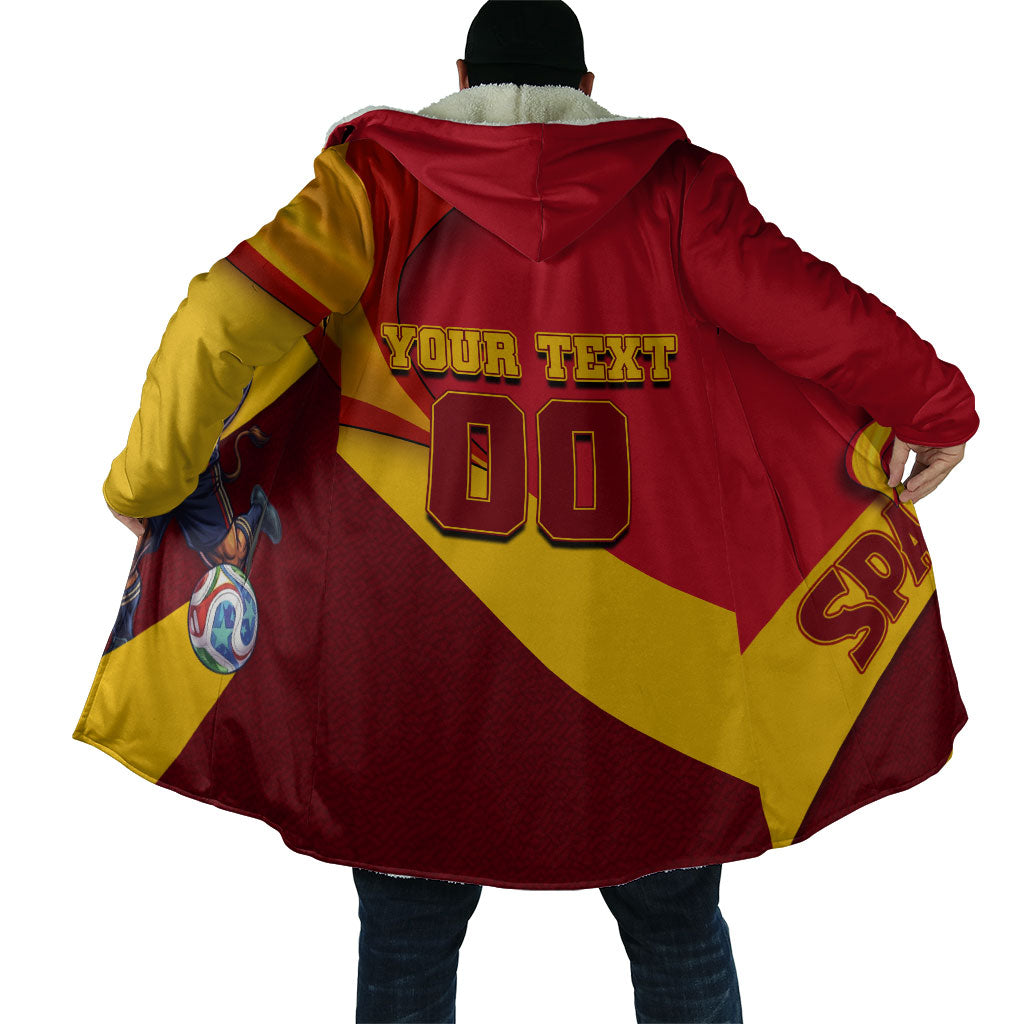 Personalized Spain Football Cloak Spanish Soccer Team Flag Bull Mascot