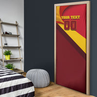 Personalized Spain Football Door Cover Spanish Soccer Team Flag Bull Mascot