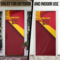 Personalized Spain Football Door Cover Spanish Soccer Team Flag Bull Mascot
