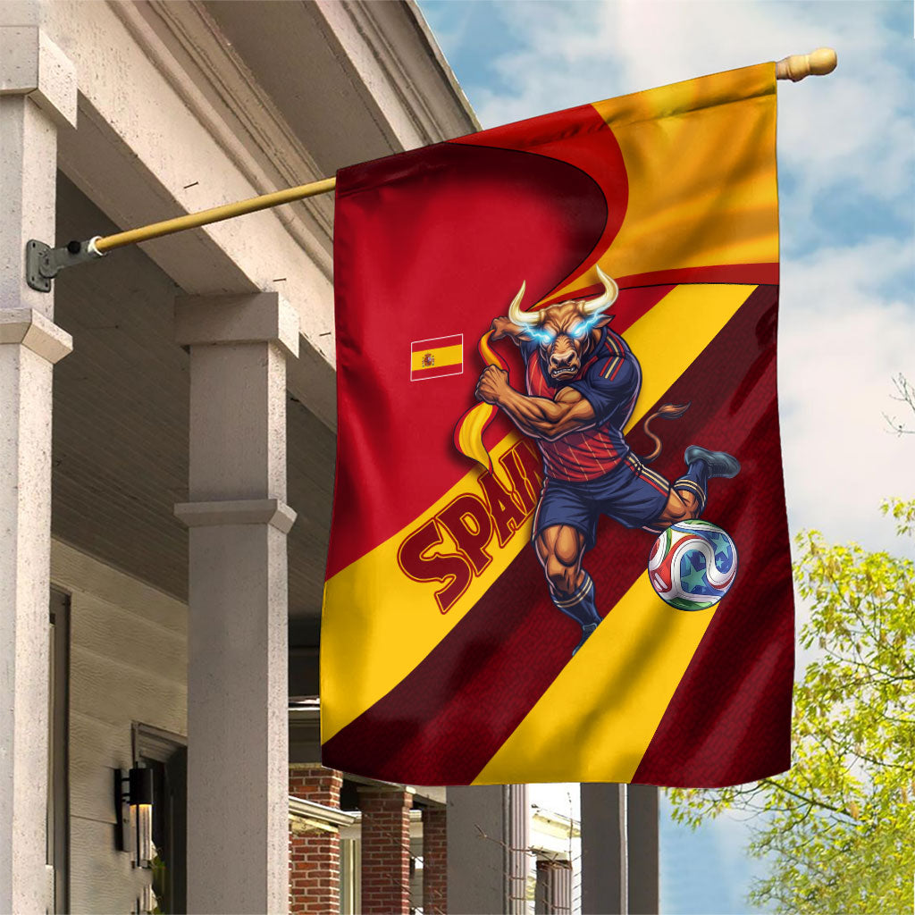Spain Football Garden Flag Spanish Soccer Team Flag Bull Mascot