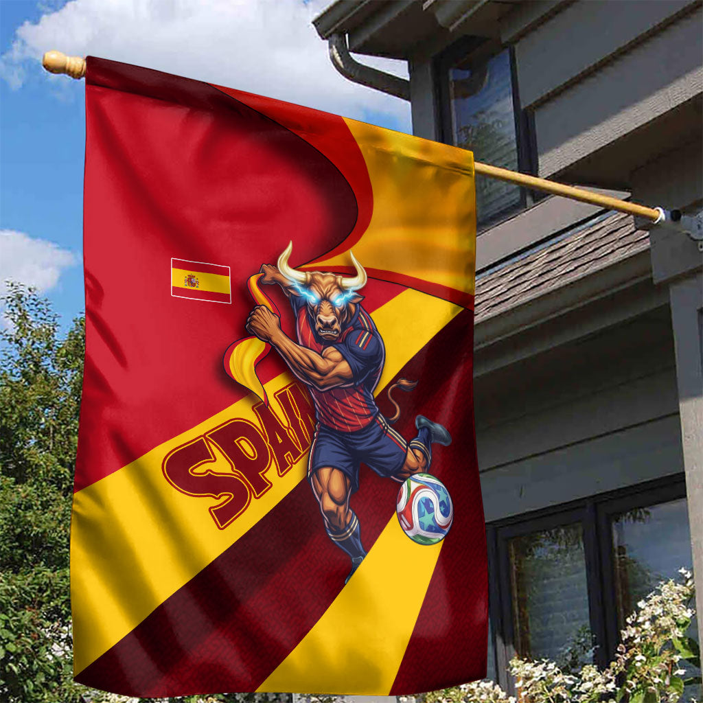Spain Football Garden Flag Spanish Soccer Team Flag Bull Mascot