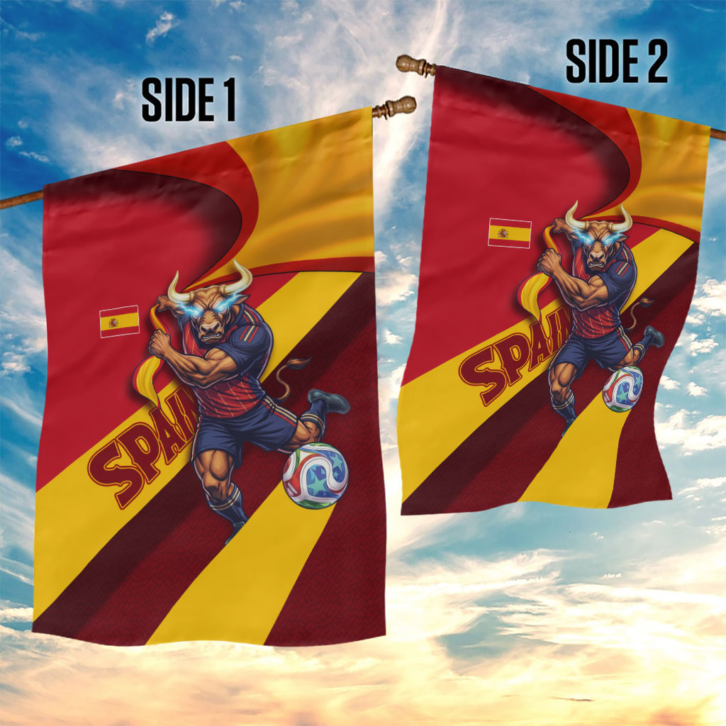 Spain Football Garden Flag Spanish Soccer Team Flag Bull Mascot