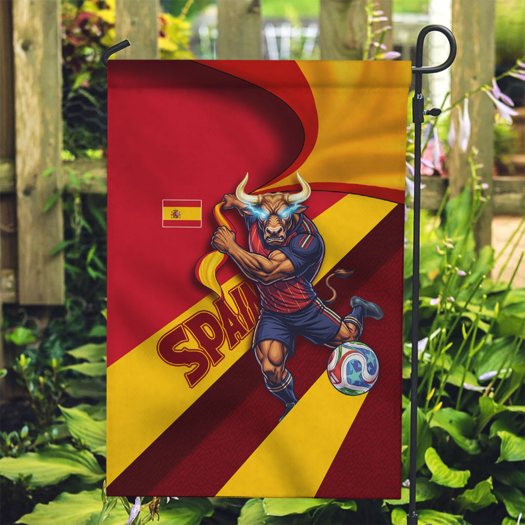 Spain Football Garden Flag Spanish Soccer Team Flag Bull Mascot