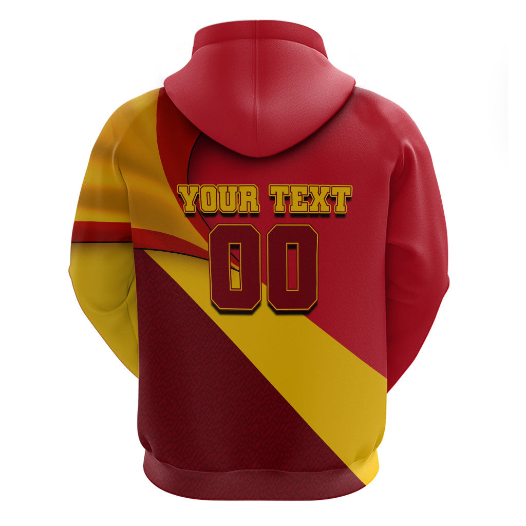 Personalized Spain Football Hoodie Spanish Soccer Team Flag Bull Mascot