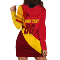 Personalized Spain Football Hoodie Dress Spanish Soccer Team Flag Bull Mascot