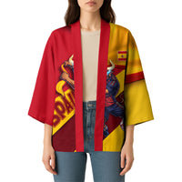 Personalized Spain Football Kimono Spanish Soccer Team Flag Bull Mascot