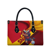 Spain Football Leather Bag Spanish Soccer Team Flag Bull Mascot