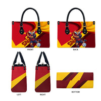 Spain Football Leather Bag Spanish Soccer Team Flag Bull Mascot