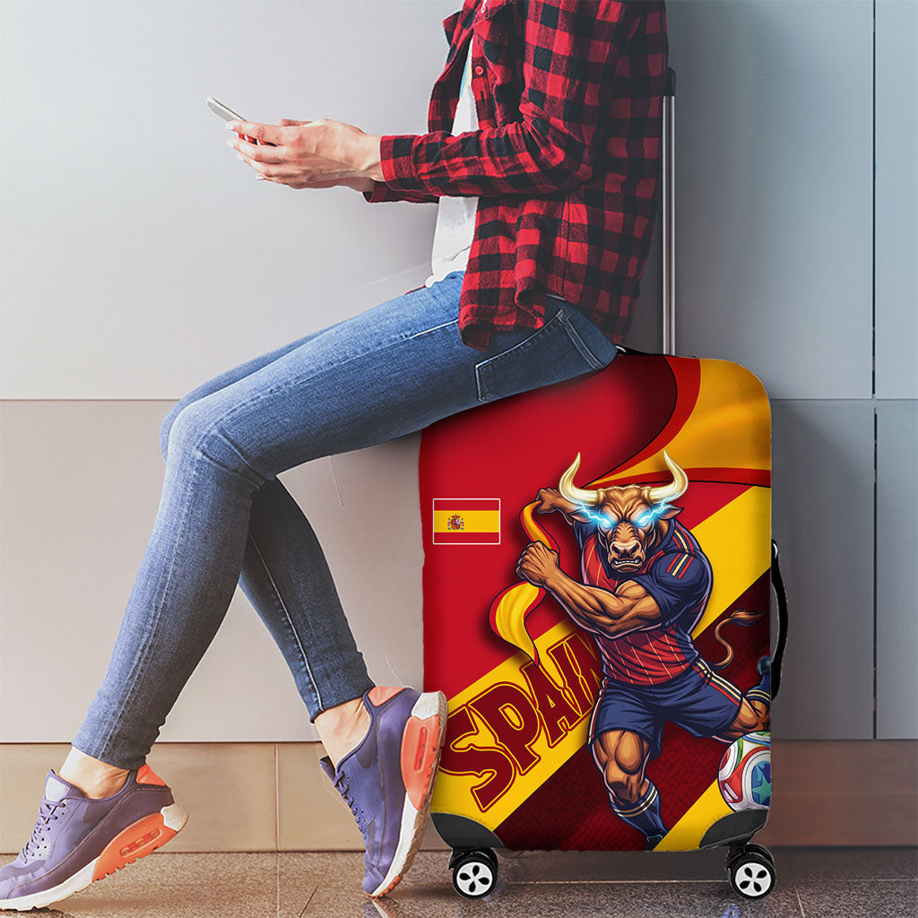 Spain Football Luggage Cover Spanish Soccer Team Flag Bull Mascot