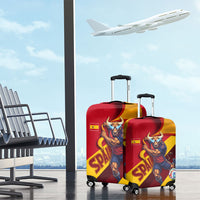 Spain Football Luggage Cover Spanish Soccer Team Flag Bull Mascot