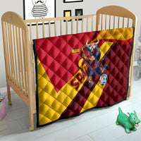Spain Football Quilt Spanish Soccer Team Flag Bull Mascot