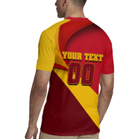Personalized Spain Football Rugby Jersey Spanish Soccer Team Flag Bull Mascot