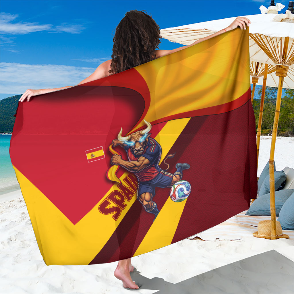 Spain Football Sarong Spanish Soccer Team Flag Bull Mascot