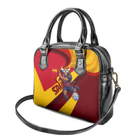 Spain Football Shoulder Handbag Spanish Soccer Team Flag Bull Mascot