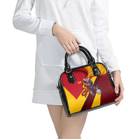 Spain Football Shoulder Handbag Spanish Soccer Team Flag Bull Mascot