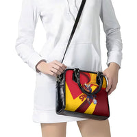 Spain Football Shoulder Handbag Spanish Soccer Team Flag Bull Mascot