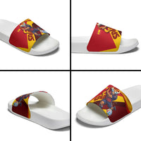Spain Football Slide Sandals Spanish Soccer Team Flag Bull Mascot