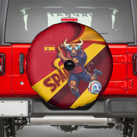 Spain Football Spare Tire Cover Spanish Soccer Team Flag Bull Mascot
