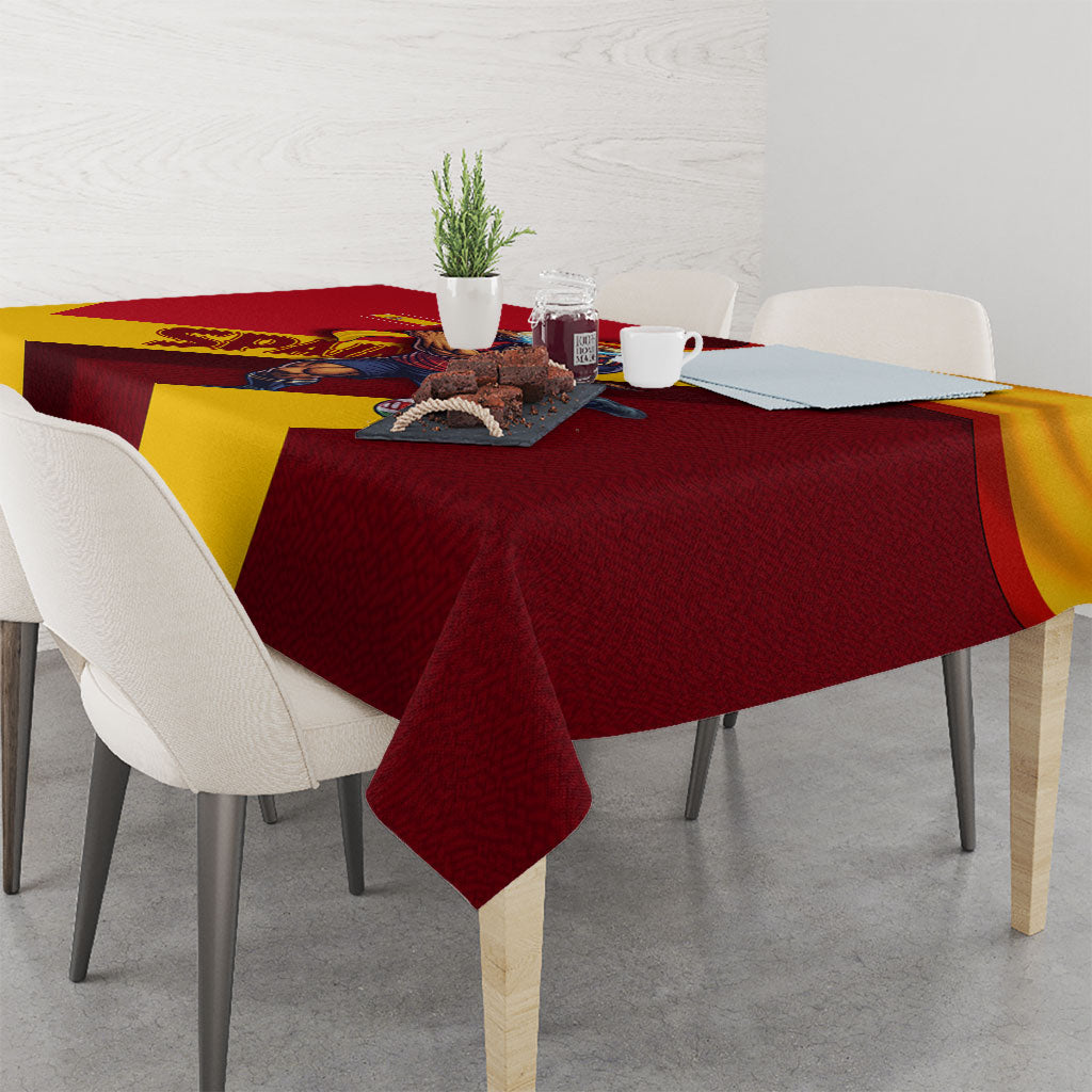 Spain Football Tablecloth Spanish Soccer Team Flag Bull Mascot